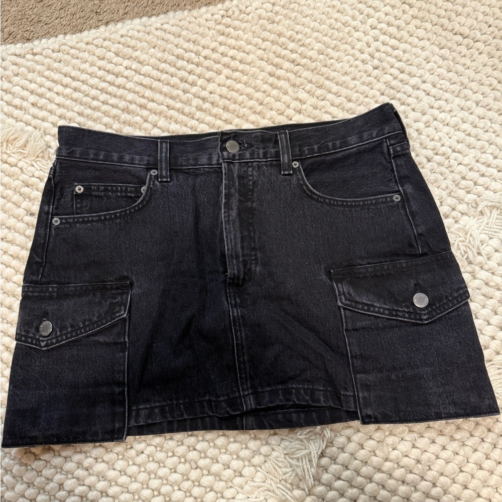 Denim forum THE 90S CARGO MINI DENIM SKIRT